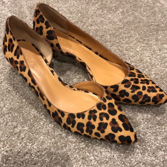 j crew leopard heels